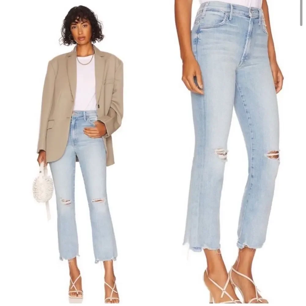 MOTHER The Hustler Ankle Chew Jeans Petal Plucker 27